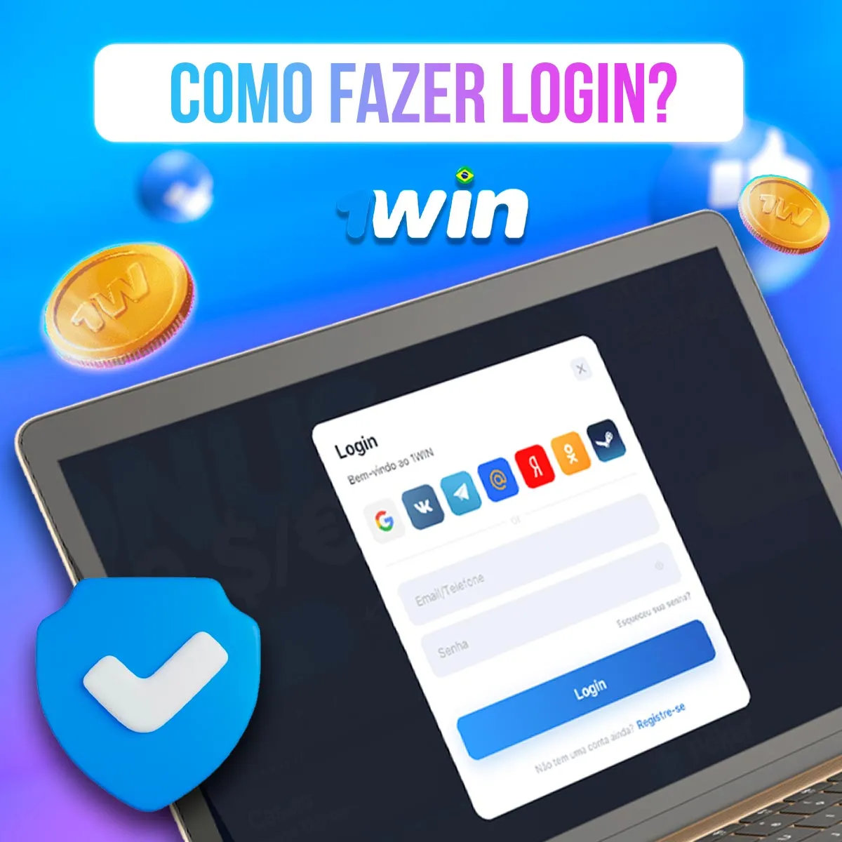 Tela de login com ícone de cadeado