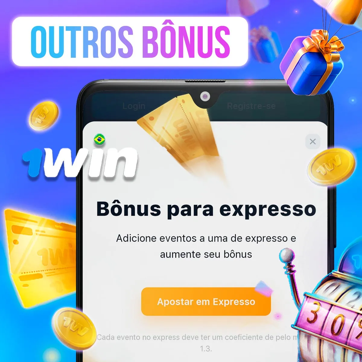 Ilustração histórica da área de promoções da 1win