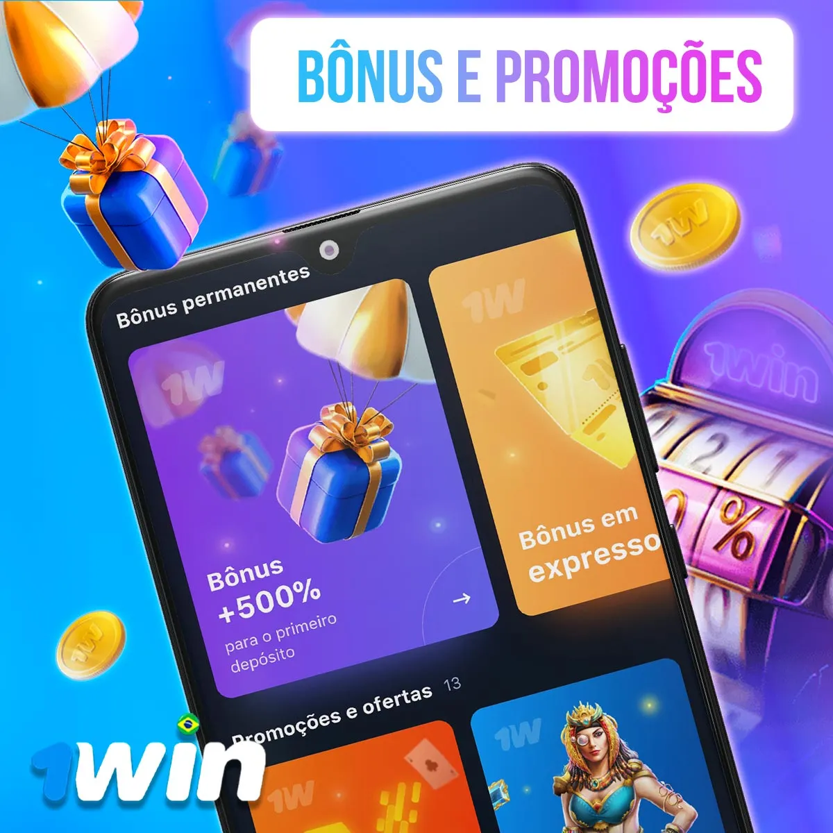 Ilustração histórica da área de promoções da 1win Ilustração histórica da área de promoções da 1win