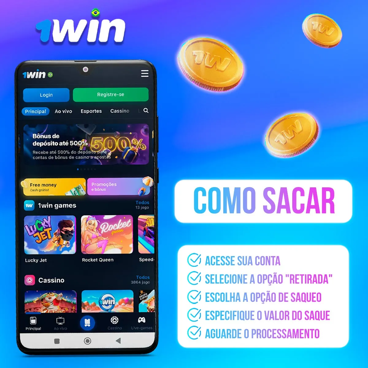 Composição de interface móvel e etapas de uma operação de caixa